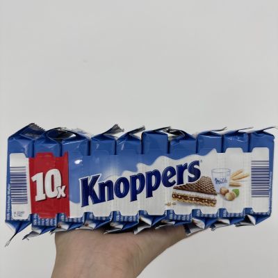 【临期清仓】Knoppers德国进口牛奶味榛子威化饼干250克(25克*10)