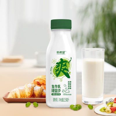 新希望绿豆沙瓶装牛奶生牛乳清爽早餐牛奶255毫升装