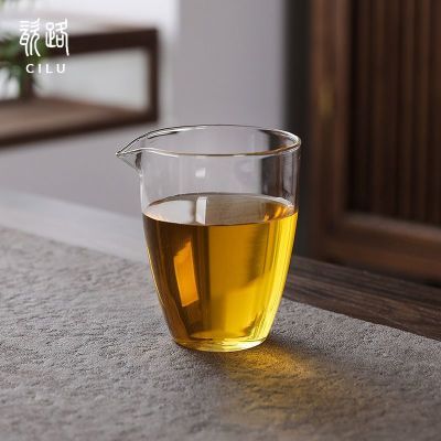 高硼硅玻璃无把公道杯茶漏套装简约家用无由公杯茶海功夫分茶器