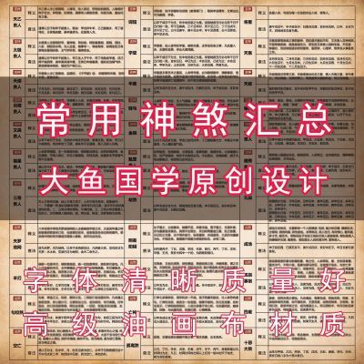 初学者神煞系统总结墙上挂图高清大图