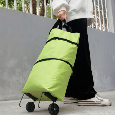 手拉伸缩买菜包潮市购物手提袋带轮可折叠购物车袋拖轮式