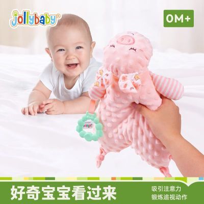 Jollybaby安抚巾兔子入口可啃咬0-6月婴儿宝宝哄睡神器睡觉玩偶