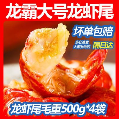 龙霸冷冻小龙虾尾少冰清水原料鲜活夜宵大号去头虾球加热虾黄新鲜