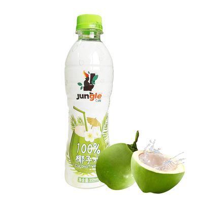 泰国进口jungle100%椰子水纯350ml*6瓶瓶果汁电解质饮料临期