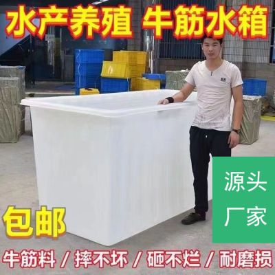 加厚牛筋水箱水产养殖箱大号塑料箱养龟卖鱼盆泡瓷砖专用箱周转箱