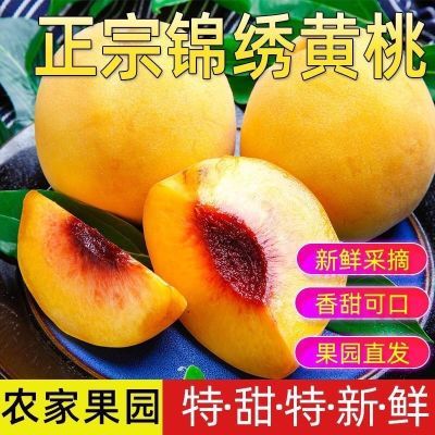 【锦绣黄桃】正宗陕西锦绣黄桃当季新鲜孕妇水果黄桃桃子礼盒装