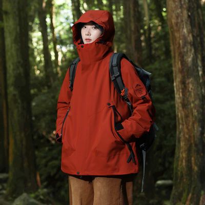 【朱雀冲锋衣】户外登山服加绒加厚可拆卸两件套三合一宽松滑雪服