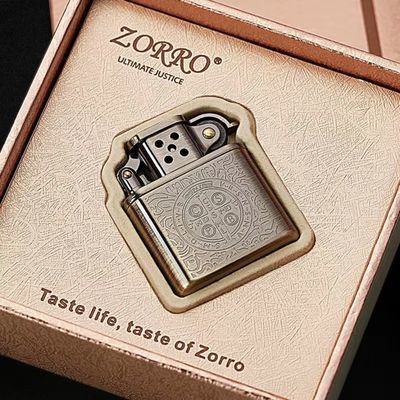 ZORRO佐罗正品煤油打火机防风个性老九门复古纯铜砂轮创意打火机