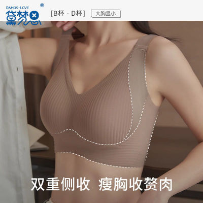 黛梦思提拉调整型内衣女大胸显小文胸防下垂大码无痕收副乳女胸罩