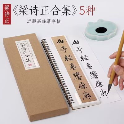 梁诗正合集5种上下册字帖行书毛笔近距离临摹字帖活页字卡盒装