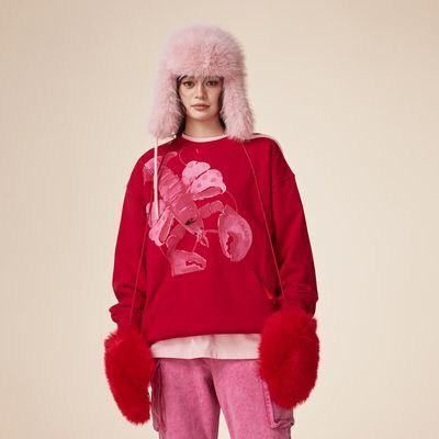 百亿补贴：拉拉波波2024春新龙年宽松有钳有颜卫衣男女同款宽松纯棉上衣LB 440.58元