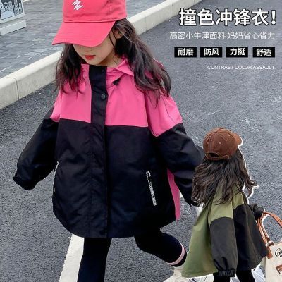 女童秋装儿童冲锋衣2024春秋新款女宝宝外套洋气童装中大童上衣潮