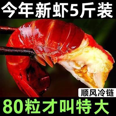 龙虾尾冰特大特级虾尾特大号特大冰衣龙虾尾新鲜活小龙虾冷冻无