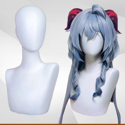 COSPLAY假发头模展示道具哑白色头模毛娘专用道具帽子模特