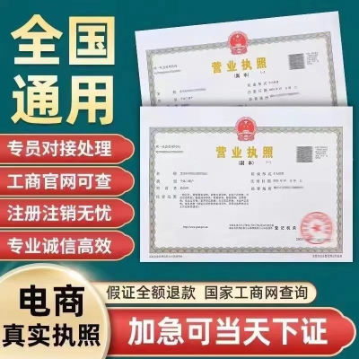 代办营业执照个体户注册抖音小店办理公司企业电商平台入驻企业号