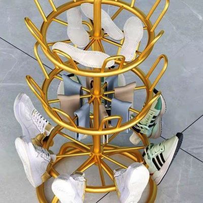 家用鞋架室外晒鞋阳台落地式架子晾晒铁艺落地旋转拖鞋多层神器