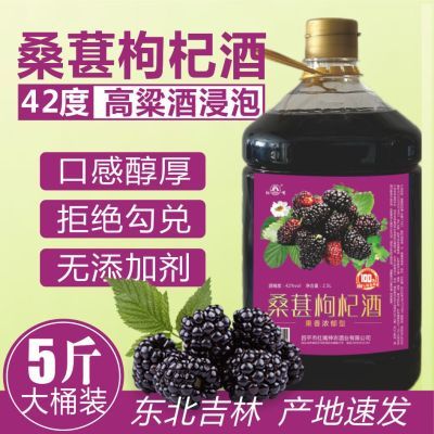 正宗桑葚酒2.5L超硬桶装清仓正品老牌家用果味专用约5斤枸杞酒