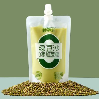 鲜氧多绿豆沙0添加蔗糖植物饮品250g袋装绿豆饮品独立装