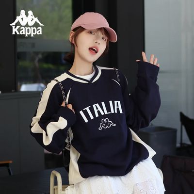 【Kappa】卡帕背靠背运动套头衫女款2026新款复古上衣针织长袖卫衣男