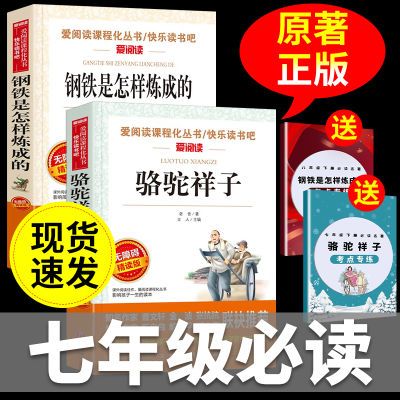 钢铁是怎样炼成的和骆驼祥子老舍原著正版书七年级下册必读课外书