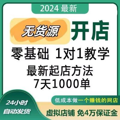 2024 多多虚拟运营店最新教程 一对一指导陪跑落地实操全套