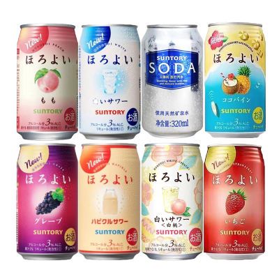 限定 三得利和乐怡预调鸡尾酒350ml*6罐微醺低度日本果酒随赠杯