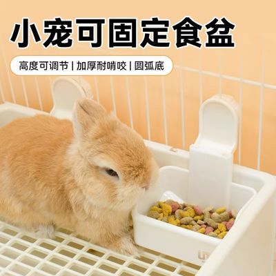 兔子umi食盆可调节兔兔饭碗荷兰猪龙猫小宠挂式大容量防啃咬食盒