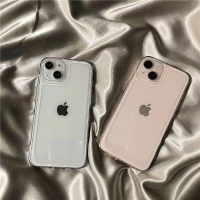 透明加厚适用于iphone15pro手机壳简约14promax防摔13全包12/11软