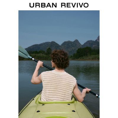 百亿补贴：UR男装休闲慵懒风镂空圆领无袖针织背心UML940017 92元