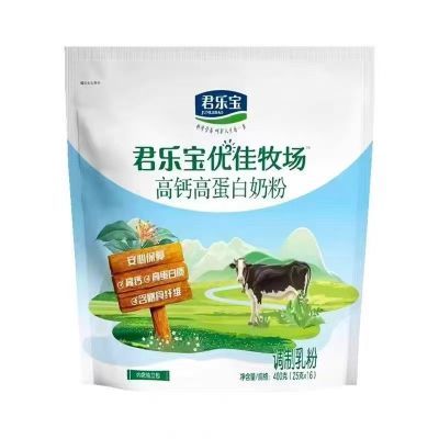 君乐宝优佳牧场高钙高蛋白奶粉调制乳粉400g/25年5月到期