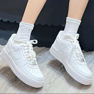 NIKE耐克女鞋Air Force1空军一号纯白小白鞋运动休闲鞋DH2920-111