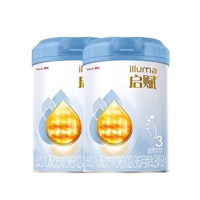 惠氏启赋HMO婴儿配方奶粉蓝钻3段12-36月)810g