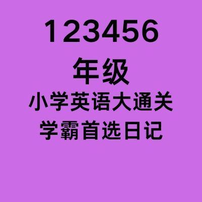 123456年级小学英语大通关教学课程网课语法知识