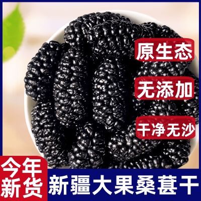 新鲜野生大果正品黑桑椹干特级特一级新疆即食免洗无糖桑葚干泡水