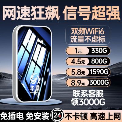 随身wifi全网通5g无线路由器可充电移动便携上网户外直播租房上网