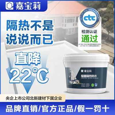 嘉宝莉屋顶隔热防水涂料楼面房顶反射隔热神器楼顶降温防晒油漆