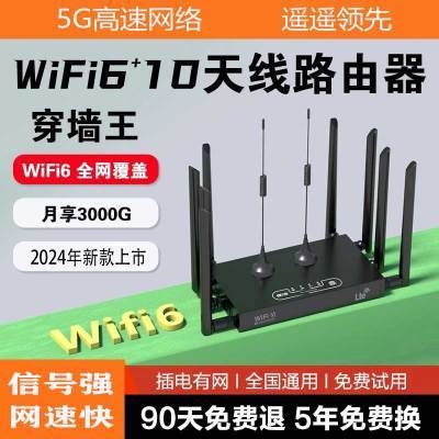 2024新款穿墙王5G无线路由器4g移动网络免拉宽带全网通w