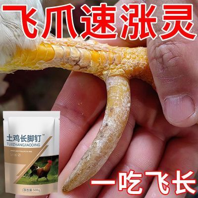 土鸡长脚钉正品特快公鸡长脚蹬子飞爪专用红冠子亮羽毛补钙促生长