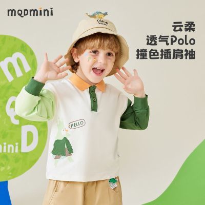 MQDMINI童装儿童POLO衫秋季男童长袖翻领t恤中小童女