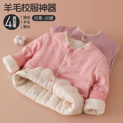 冬季女童棉服加厚女宝宝棉衣蚕丝内胆小女孩校服神器女学生外套