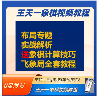 中国象棋视频教程初学者零基础入门到精通教学网课王天一亲优U盘