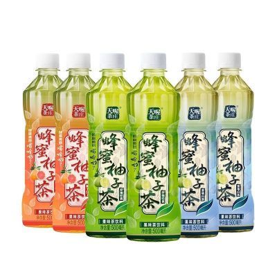 天喔茶庄蜂蜜柚子茶果味饮品瓶装夏季500ml*15瓶整箱清爽解腻