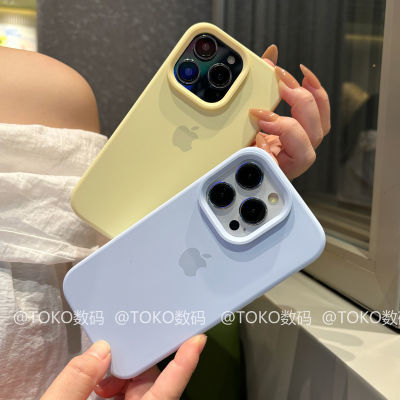 加厚保护 纯色苹果液态硅胶16promax手机壳iPhone15防摔14pro耐脏