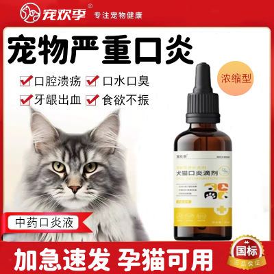 猫咪口炎口服液宠物口炎专用牙龈红肿口腔溃疡流口水口臭食欲不振