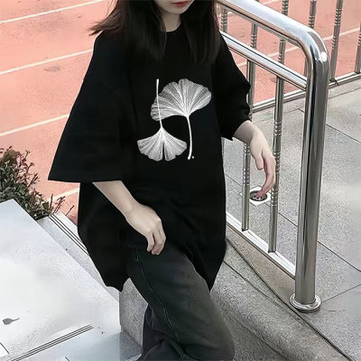 100%纯棉短袖t恤女夏季新款衣服女生ins宽松ins中长款上衣服潮流