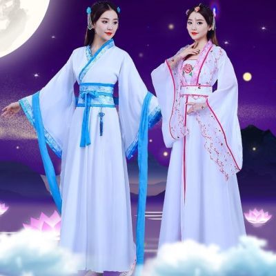 古装汉服女长款国风夏季改良版汉服连衣裙女汉元素古风仙气雪纺裙