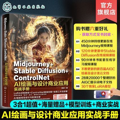 ڲƵ Midjourney+Stable Diffusion+ControlNet AI滭 39.2Ԫ