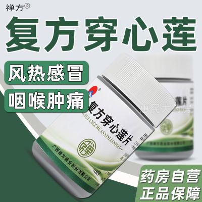 清热解毒利湿用于风热感冒咽喉疼痛湿热泄泻复方穿心莲药房直发