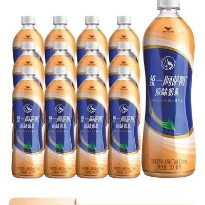 统一阿萨姆奶茶500ml*15瓶原味休闲奶茶冲量批发一整箱