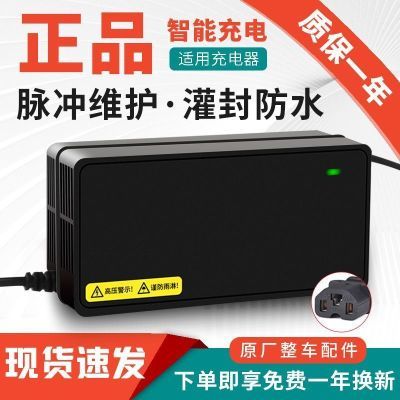 灌封版防水电动车电瓶充电器48V12AH60V20AH72爱玛小刀三轮通用